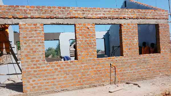 Beginning of new block of classrooms, Part 2