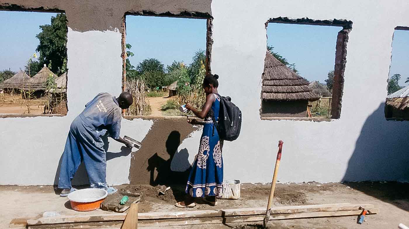 Beginning of new block of classrooms, Part 1