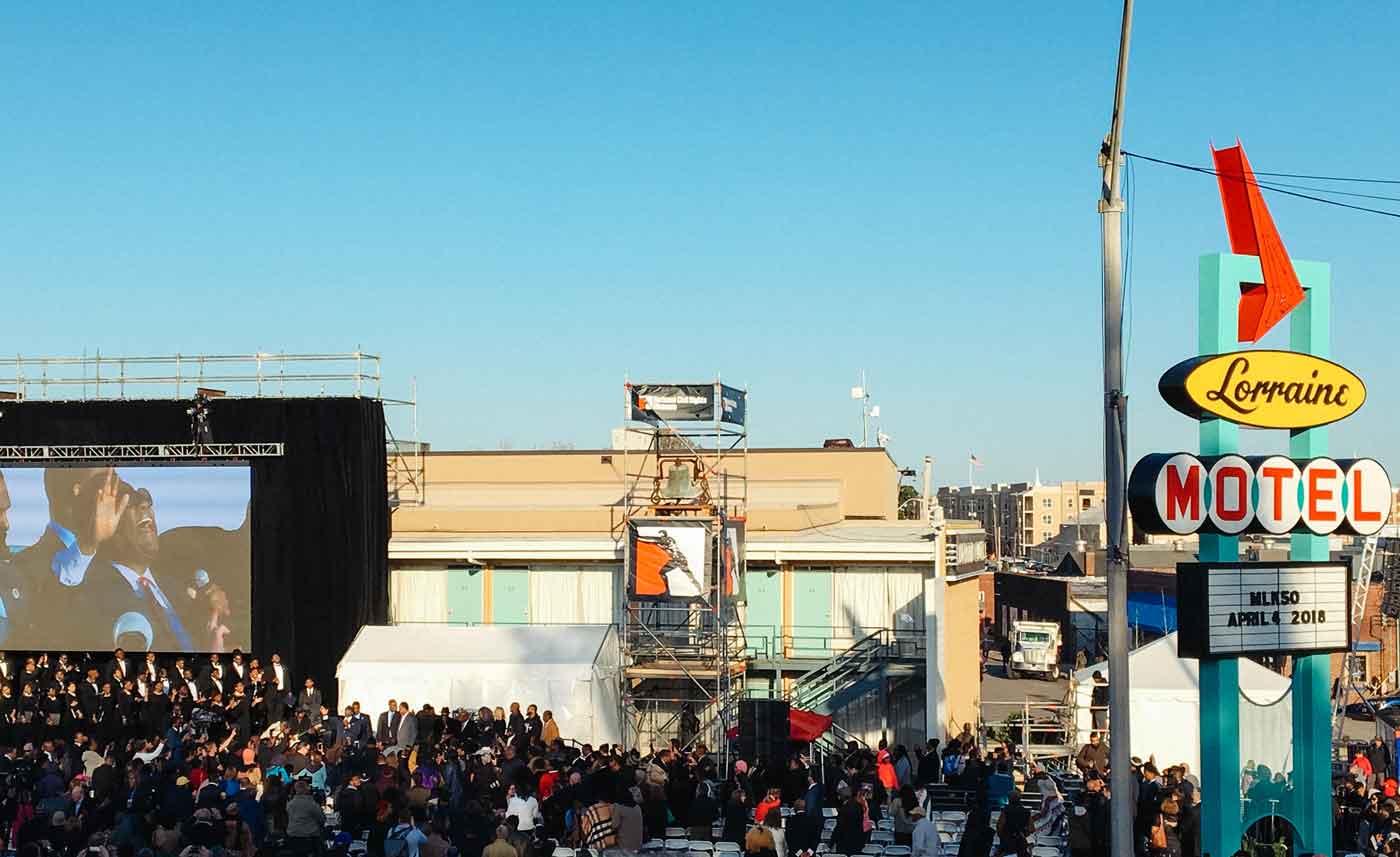 The 50th Anniversary remembrance of MLK's death at the Lorraine Motel in downtown Memphis