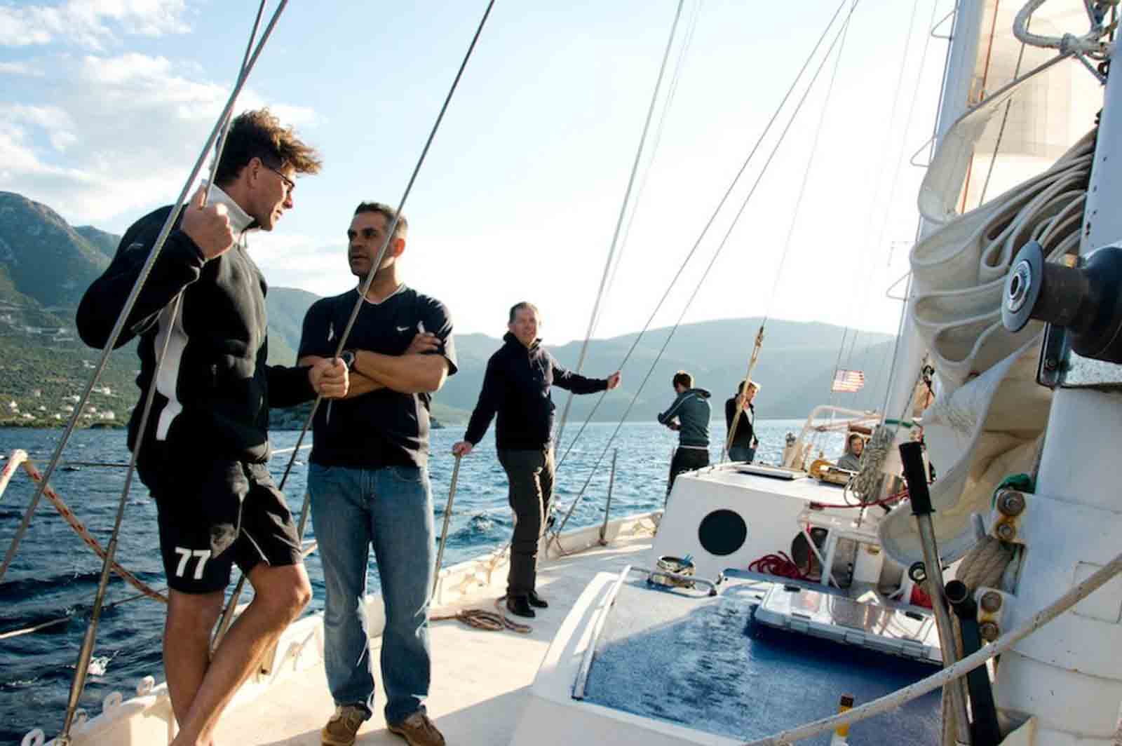 Guys on a boat