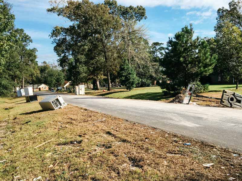 My parents and I in our house