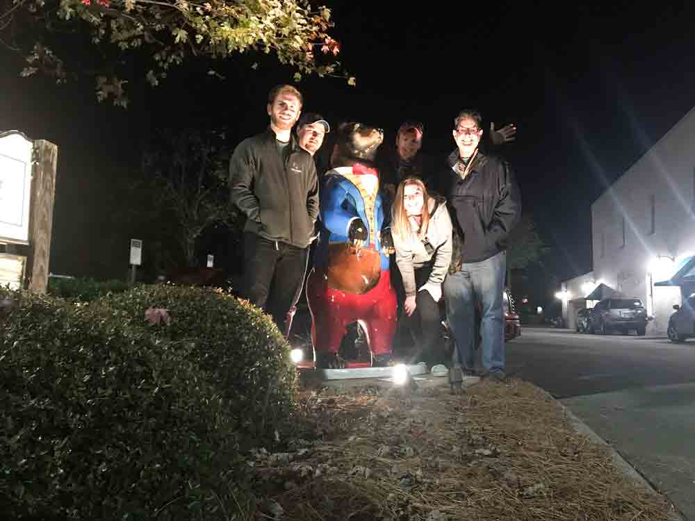 Our Fellowship team with one of the many bears in New Bern. Bern means 'bear' in German