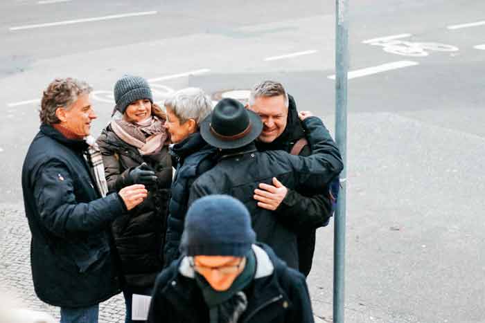 Gathering before the walk