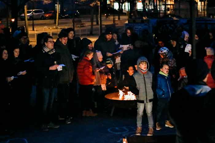 Singing Christmas songs