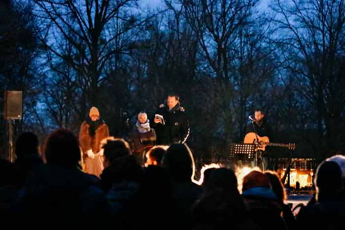 Pastor Steffen sharing about Jesus